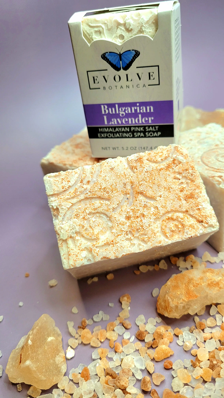 Specialty Soap - Bulgarian Lavender Salt Bar from Evolve Botanica