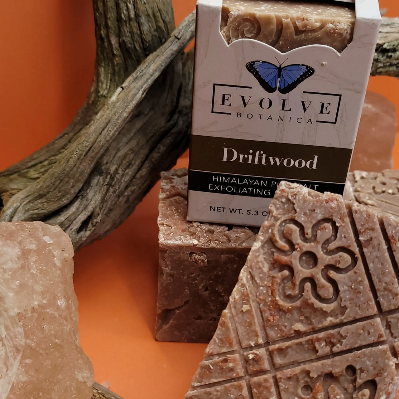 Specialty Soap - Driftwood Salt Bar from Evolve Botanica