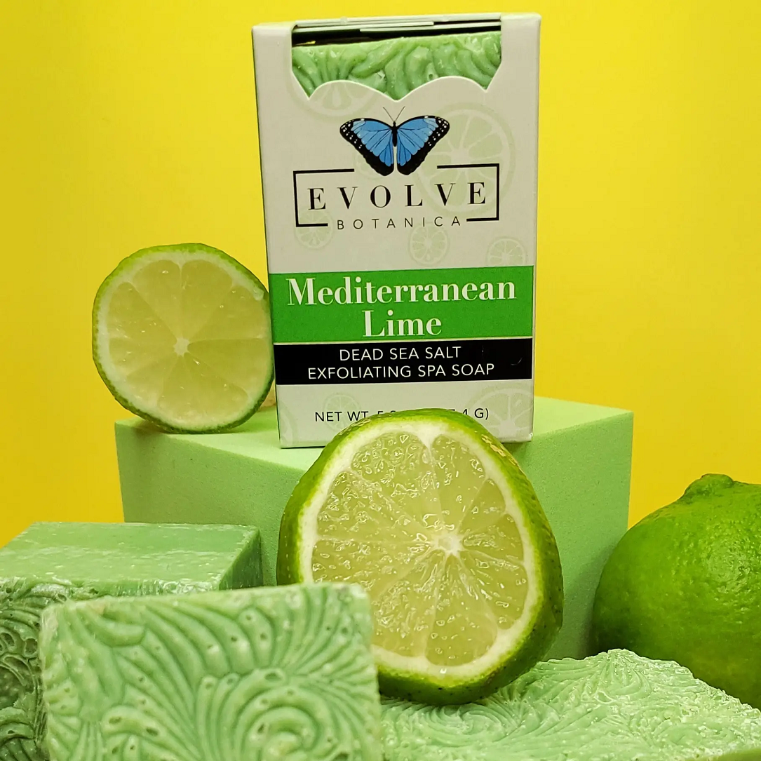 Specialty Soap - Mediterranean Lime Salt Bar from Evolve Botanica