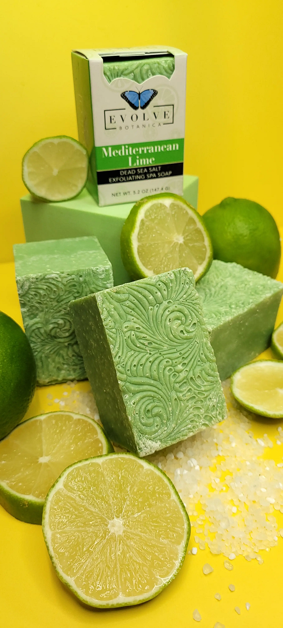Specialty Soap - Mediterranean Lime Salt Bar from Evolve Botanica