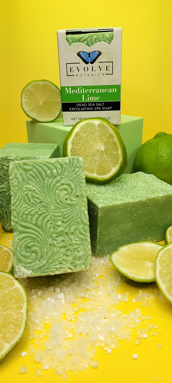 Specialty Soap - Mediterranean Lime Salt Bar from Evolve Botanica