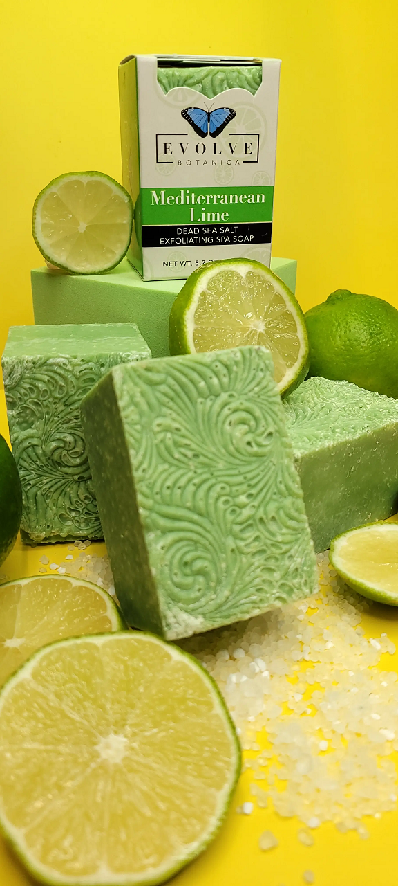 Specialty Soap - Mediterranean Lime Salt Bar from Evolve Botanica