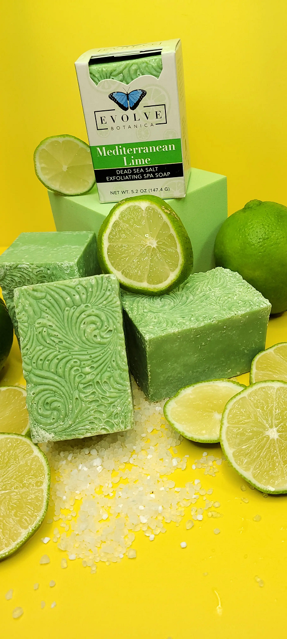 Specialty Soap - Mediterranean Lime Salt Bar from Evolve Botanica