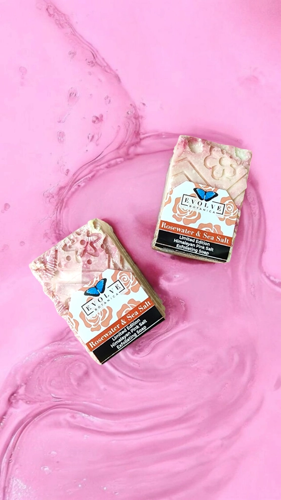 Specialty Soap - Rosewater & Sea Salt (Limited Edition Salt Bar) from Evolve Botanica