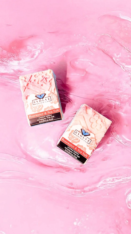 Specialty Soap - Rosewater & Sea Salt (Limited Edition Salt Bar) from Evolve Botanica