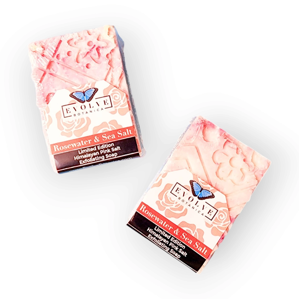 Specialty Soap - Rosewater & Sea Salt (Limited Edition Salt Bar) from Evolve Botanica