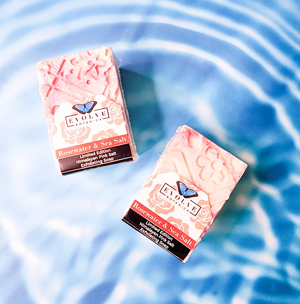 Specialty Soap - Rosewater & Sea Salt (Limited Edition Salt Bar) from Evolve Botanica
