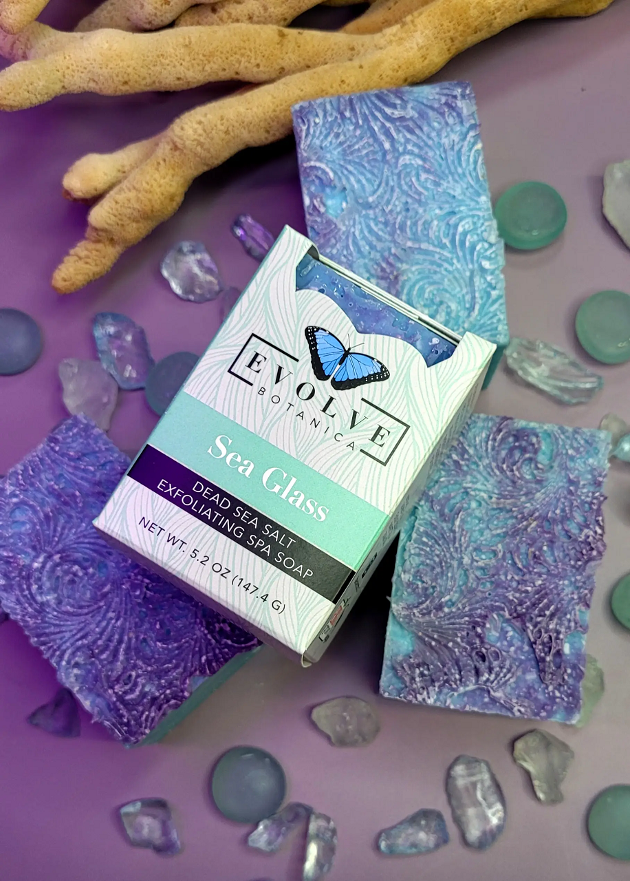 Specialty Soap - Sea Glass Salt Bar from Evolve Botanica