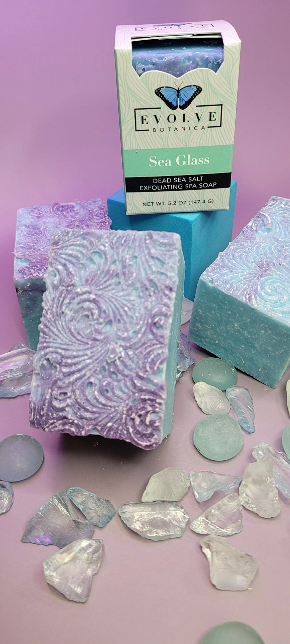 Specialty Soap - Sea Glass Salt Bar from Evolve Botanica