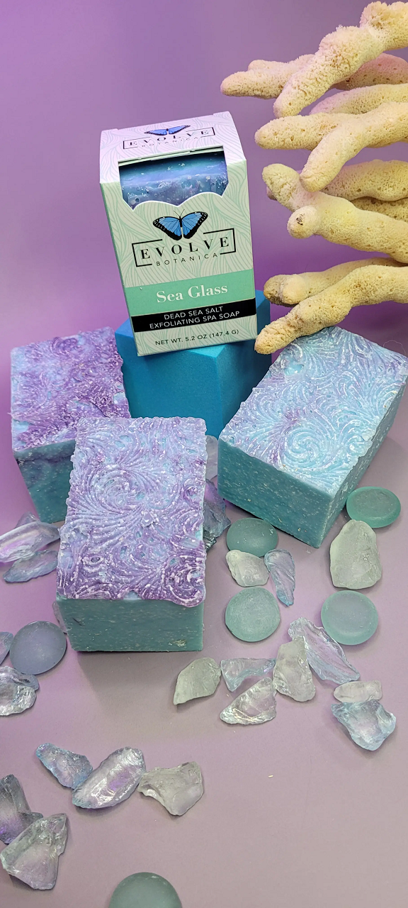 Specialty Soap - Sea Glass Salt Bar from Evolve Botanica