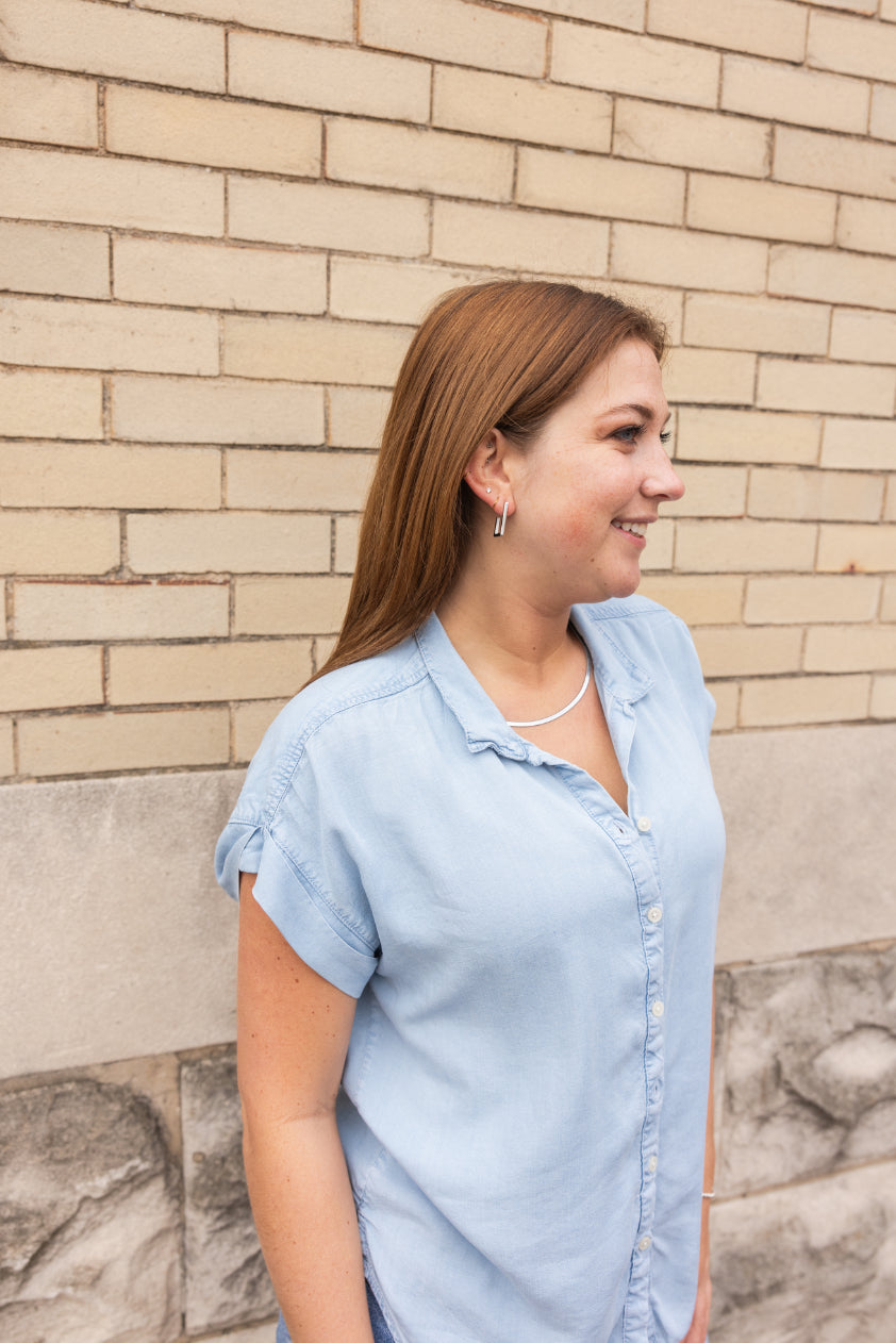 Luxe Silver Goldi Hoops from Spiffy & Splendid