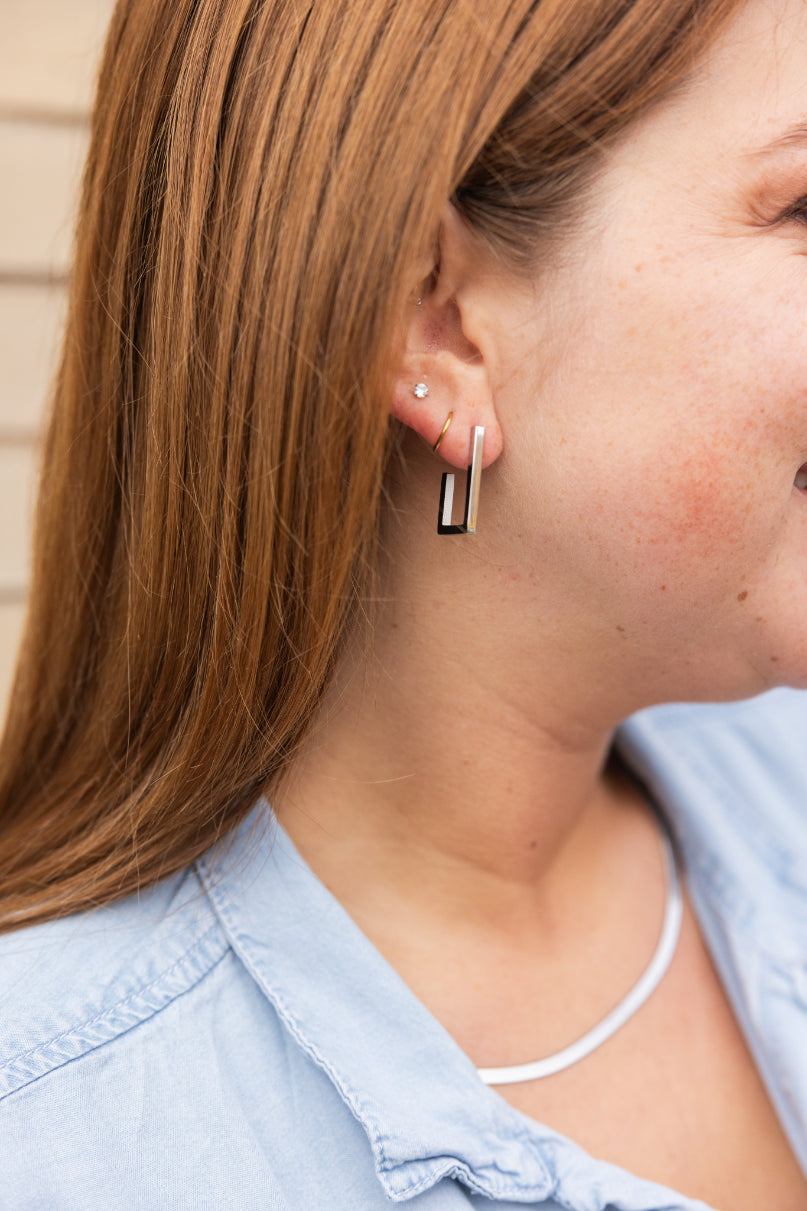 Luxe Silver Goldi Hoops from Spiffy & Splendid