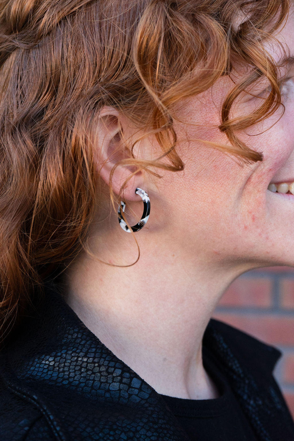 Cam Mini Hoops - Black & White from Spiffy & Splendid