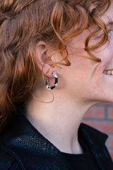 Cam Mini Hoops - Black & White from Spiffy & Splendid