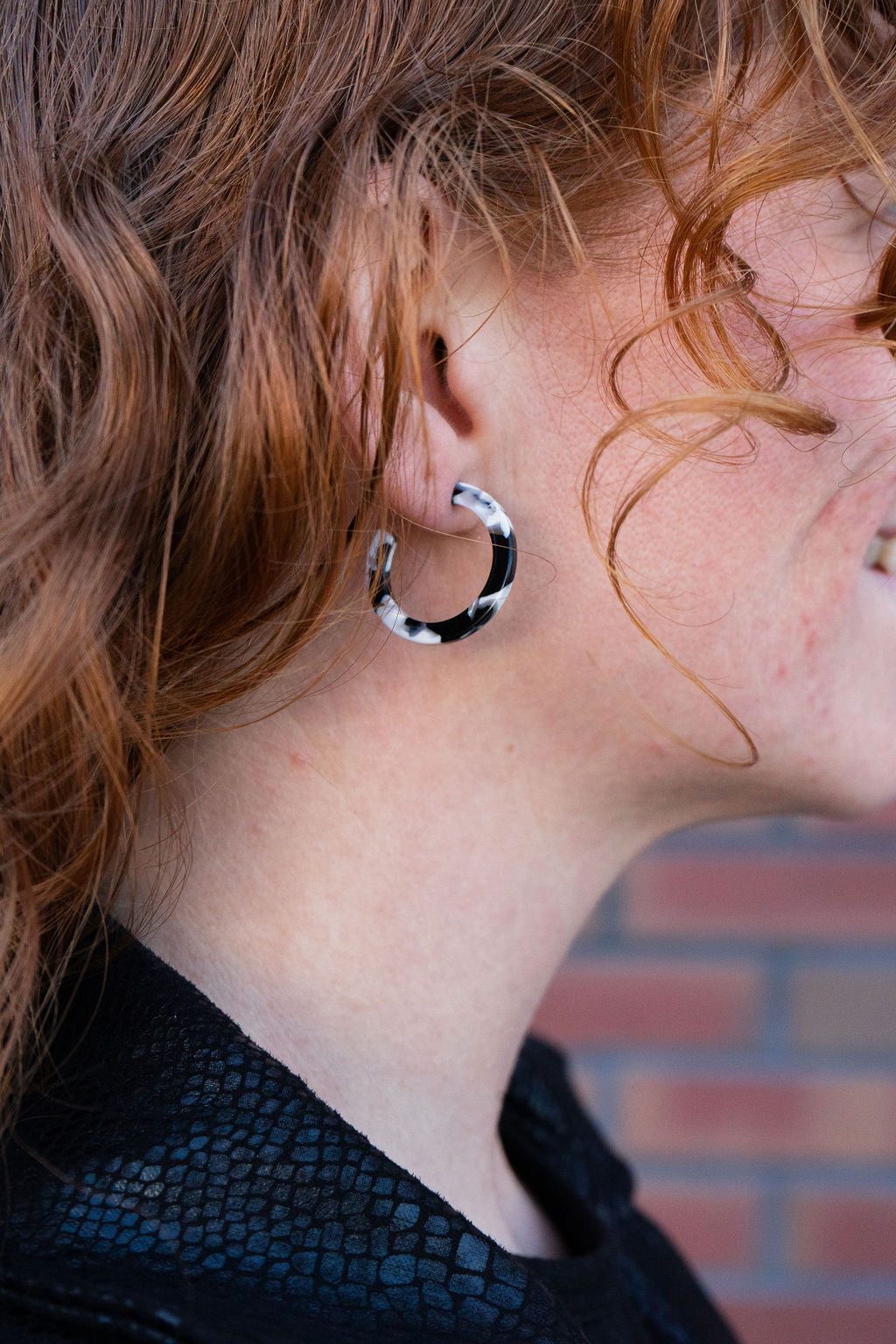 Cam Mini Hoops - Black & White from Spiffy & Splendid