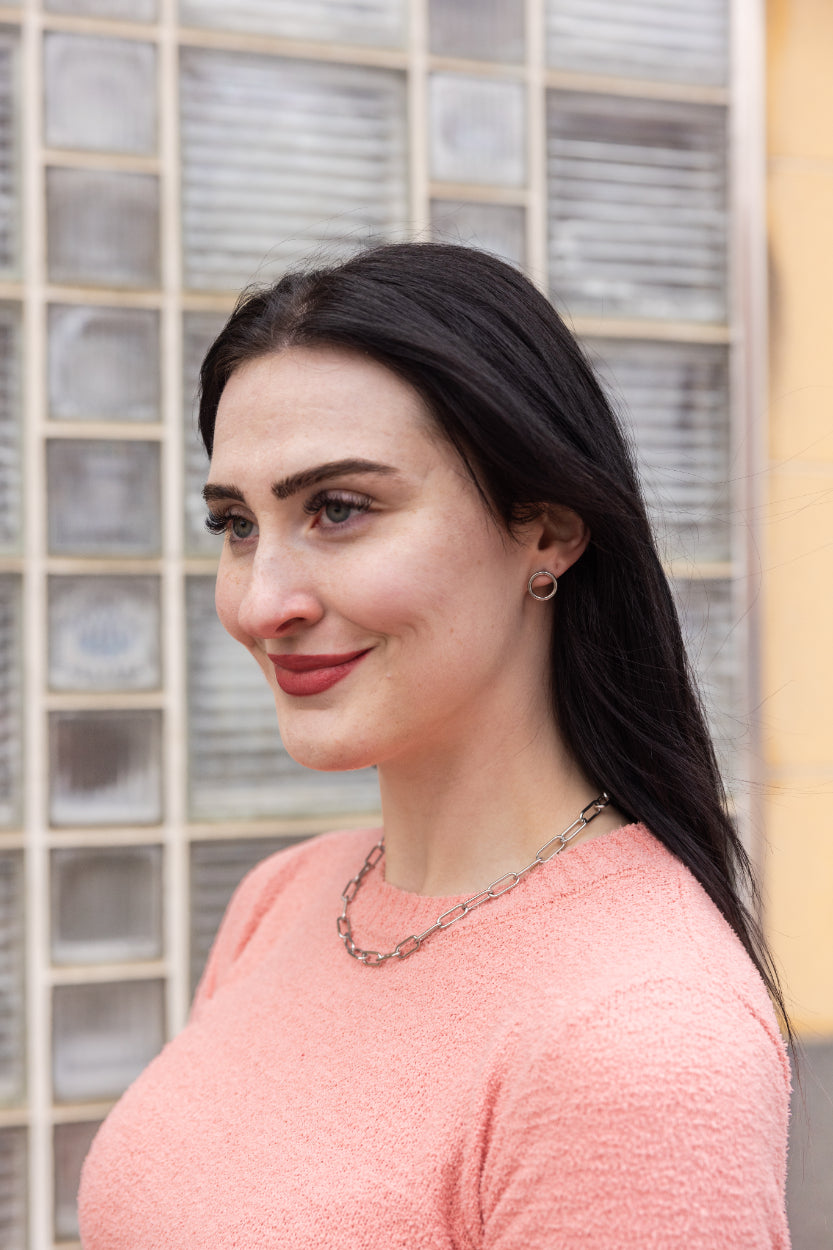 Luxe Silver Oriana Studs - Medium from Spiffy & Splendid