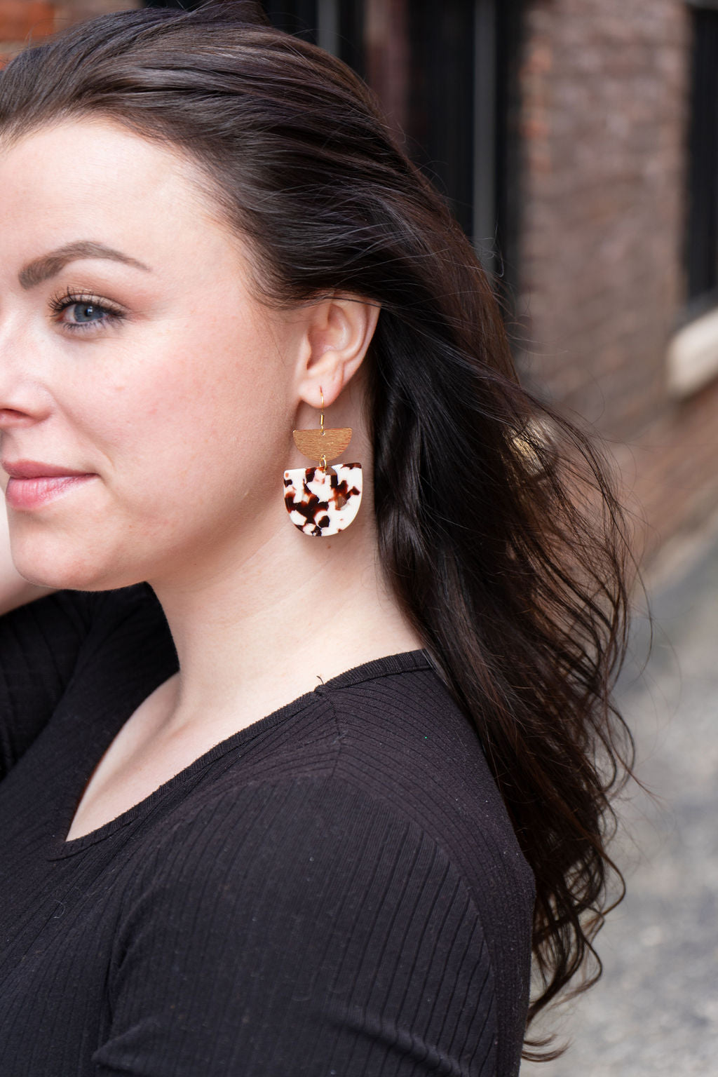 Harper Earrings - Cowhide from Spiffy & Splendid