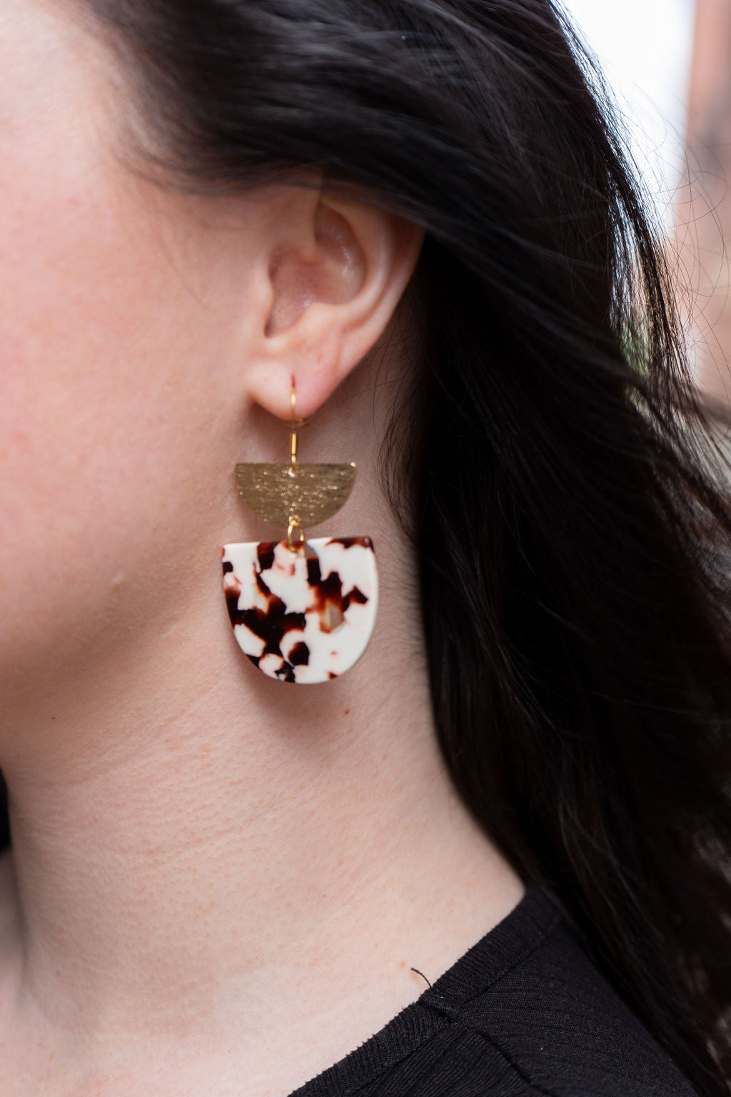 Harper Earrings - Cowhide from Spiffy & Splendid