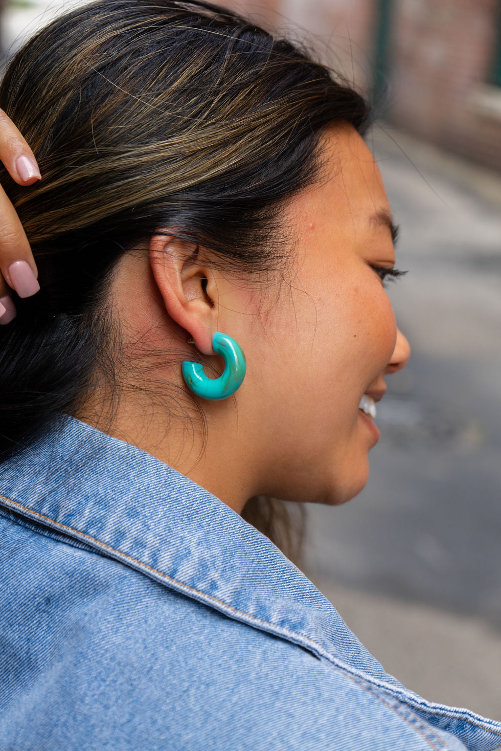 Chloe Hoops - Turquoise from Spiffy & Splendid