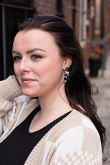 Mia Mini Earrings - Black & White from Spiffy & Splendid