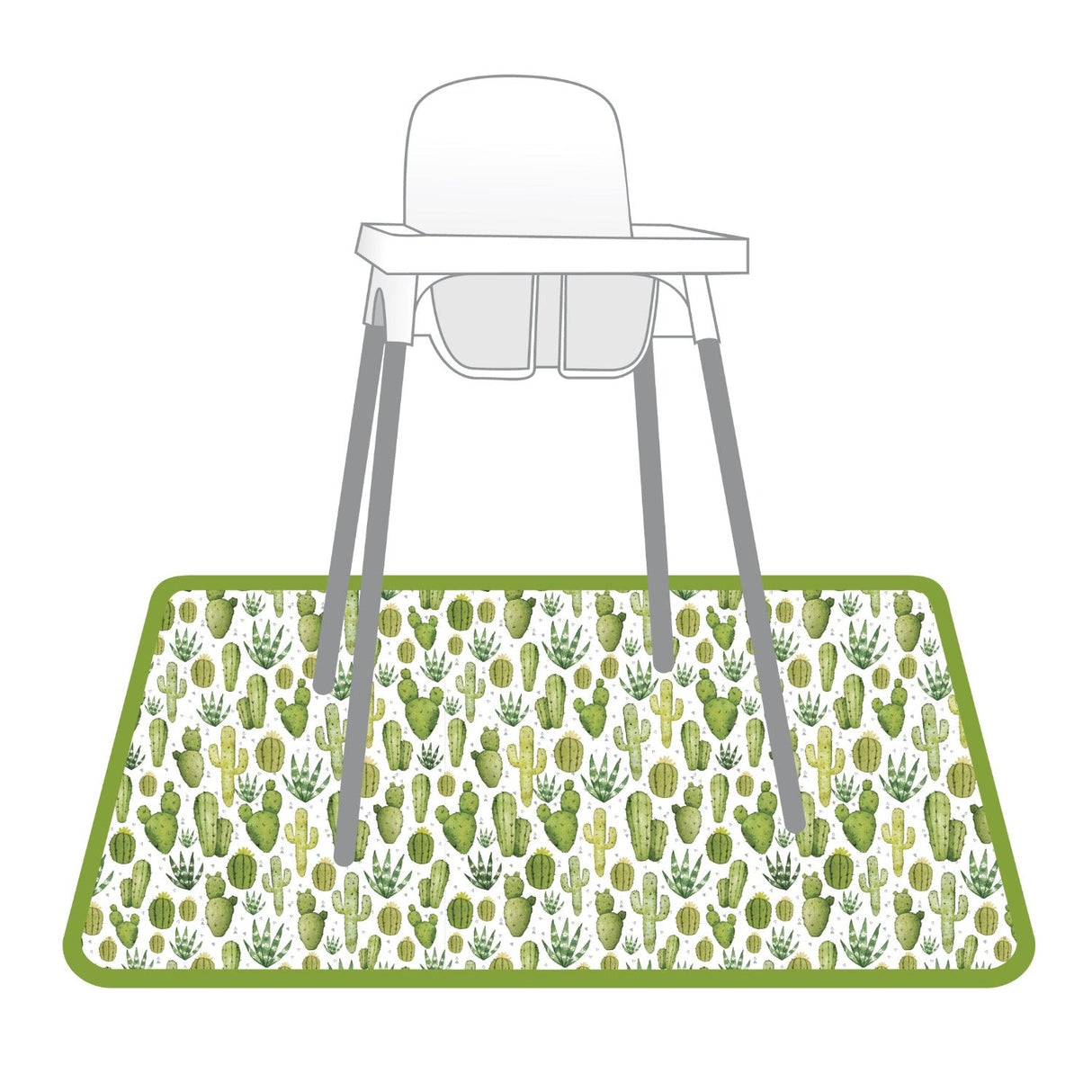 Desert Cactus Splash Mat - A Waterproof Catch-All for Highchair Spills and More! from BapronBaby