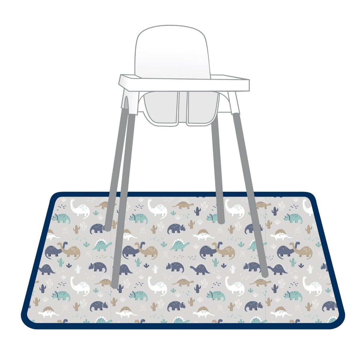 Desert Dinos Splash Mat - A Waterproof Catch-All for Highchair Spills and More! from BapronBaby