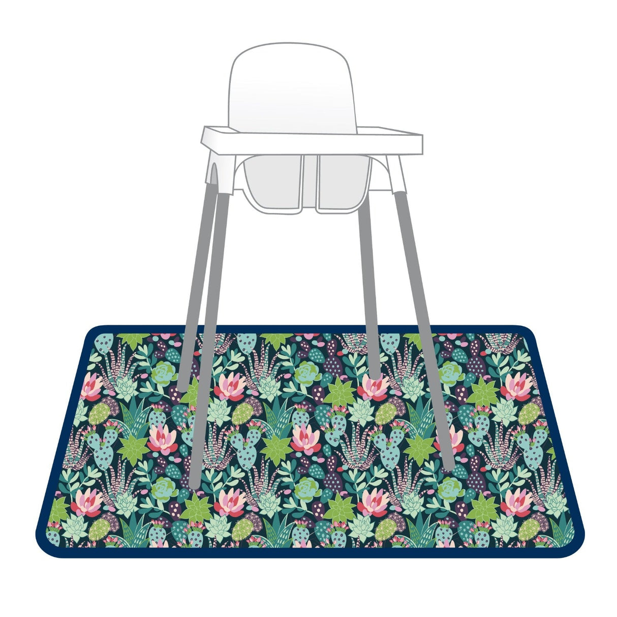 Desert Floral Splash Mat - A Waterproof Catch-All for Highchair Spills and More! from BapronBaby