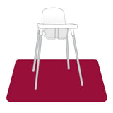 Solid Cranberry Minimalist Splash Mat - A Waterproof Catch-All for Highchair Spills and More! from BapronBaby
