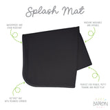 Solid Black Minimalist Splash Mat - A Waterproof Catch-All for Highchair Spills and More! from BapronBaby