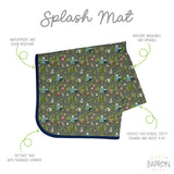 Camping Bears Splash Mat - A Waterproof Catch-All for Highchair Spills and More! from BapronBaby
