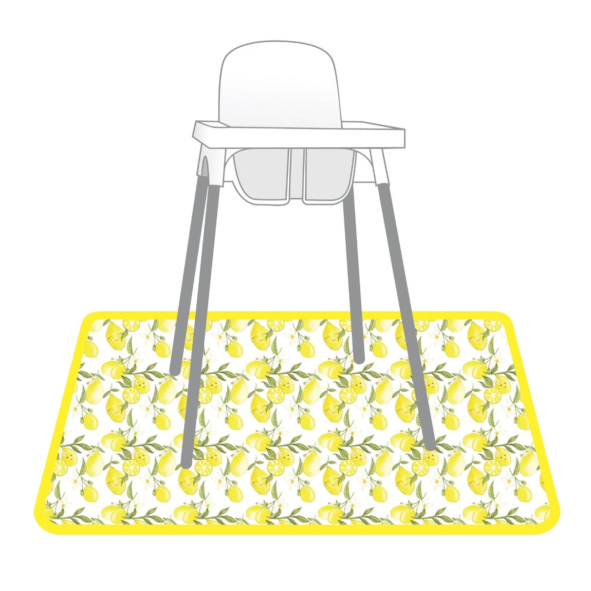 Fresh Lemon Splash Mat - A Waterproof Catch-All for Highchair Spills and More! from BapronBaby