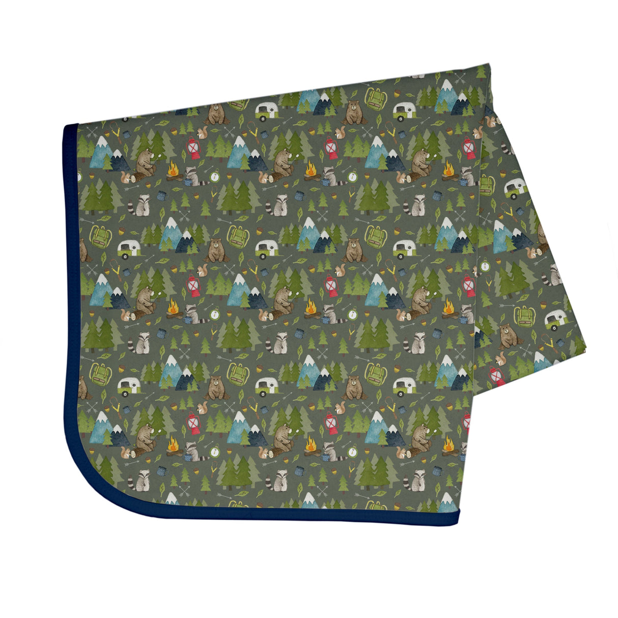 Camping Bears Splash Mat - A Waterproof Catch-All for Highchair Spills and More! from BapronBaby