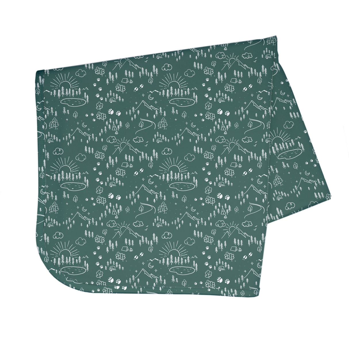 Pine Forest Splash Mat - A Waterproof Catch-All for Highchair Spills and More! from BapronBaby