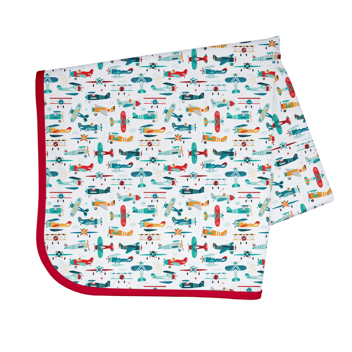 Retro Airplanes Splash Mat - A Waterproof Catch-All for Highchair Spills and More! from BapronBaby