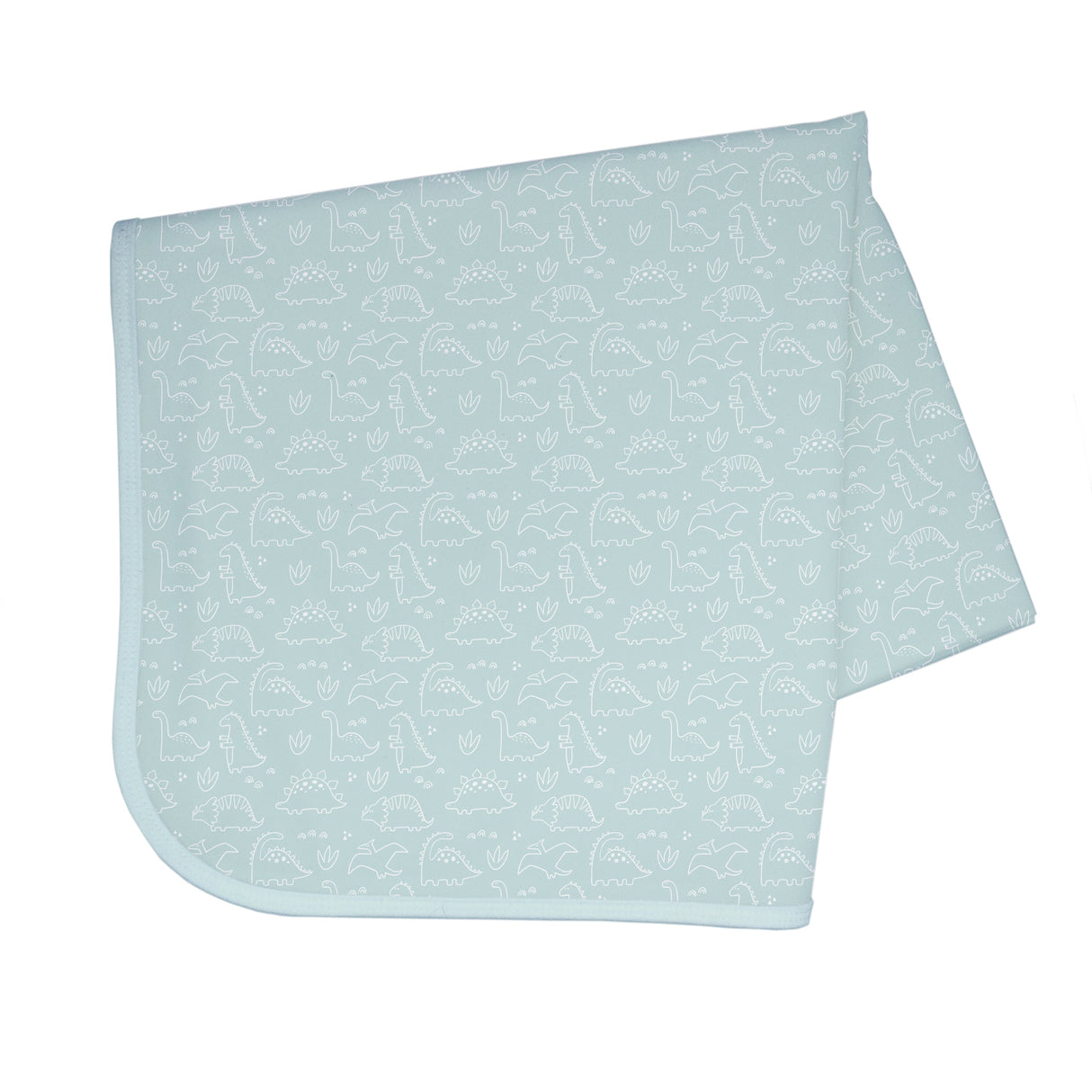 Dino Friends - Sage Splash Mat - A Waterproof Catch-All for Highchair Spills and More! from BapronBaby