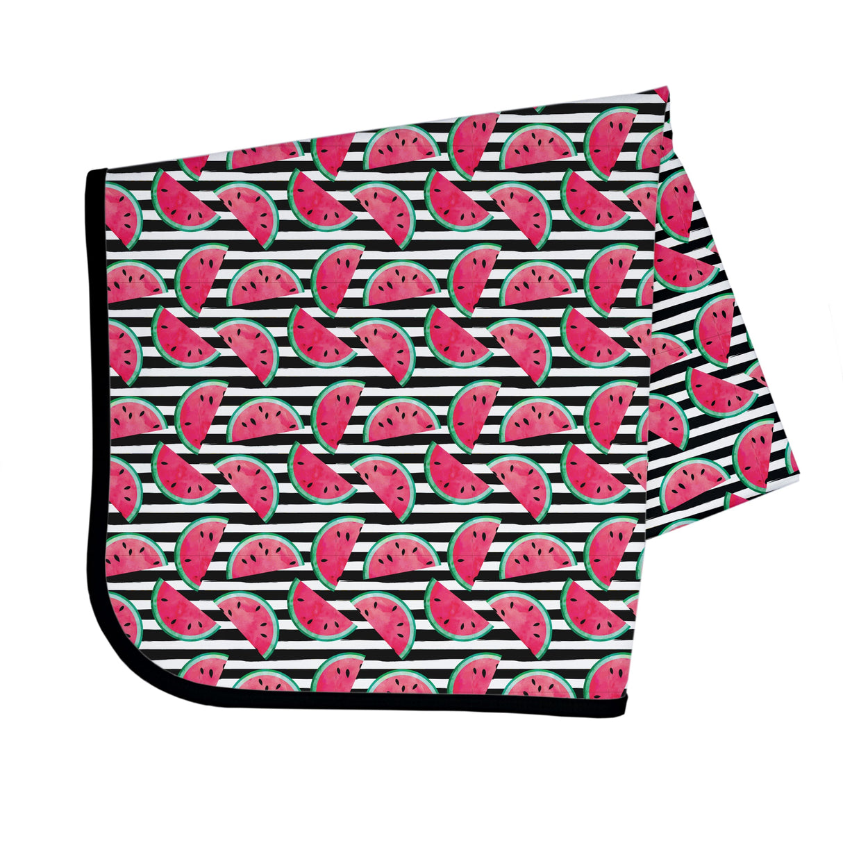 Summer Stripes - Watermelon - Splash Mat - A Waterproof Catch-All for Highchair Spills and More! from BapronBaby