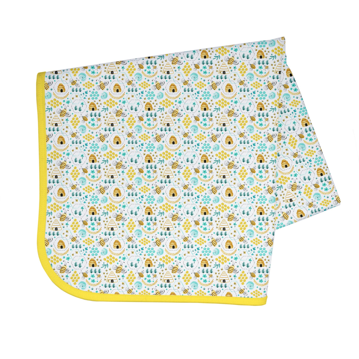 Busy Bees Splash Mat - A Waterproof Catch-All for Highchair Spills and More! from BapronBaby