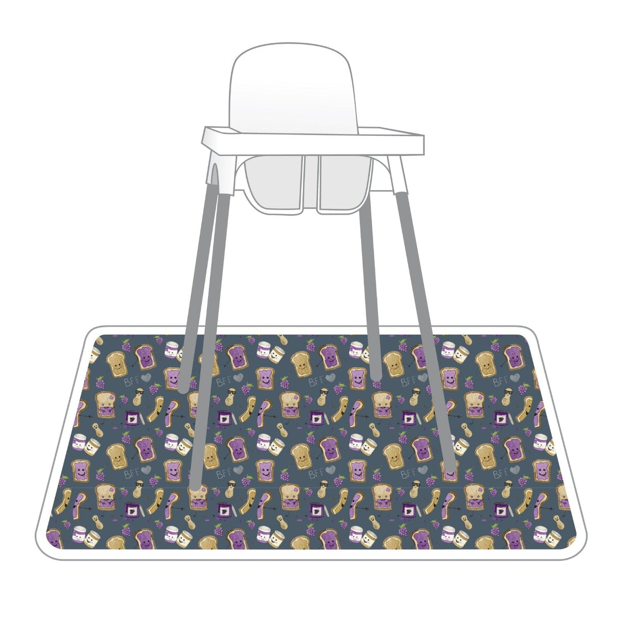 PBJ Pals Splash Mat - A Waterproof Catch-All for Highchair Spills and More! from BapronBaby
