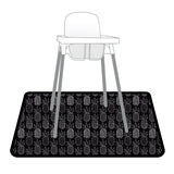 Pineapple Monochrome Splash Mat - A Waterproof Catch-All for Highchair Spills and More! from BapronBaby