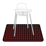 Red Buffalo Plaid Splash Mat - A Waterproof Catch-All for Highchair Spills and More! SALE from BapronBaby