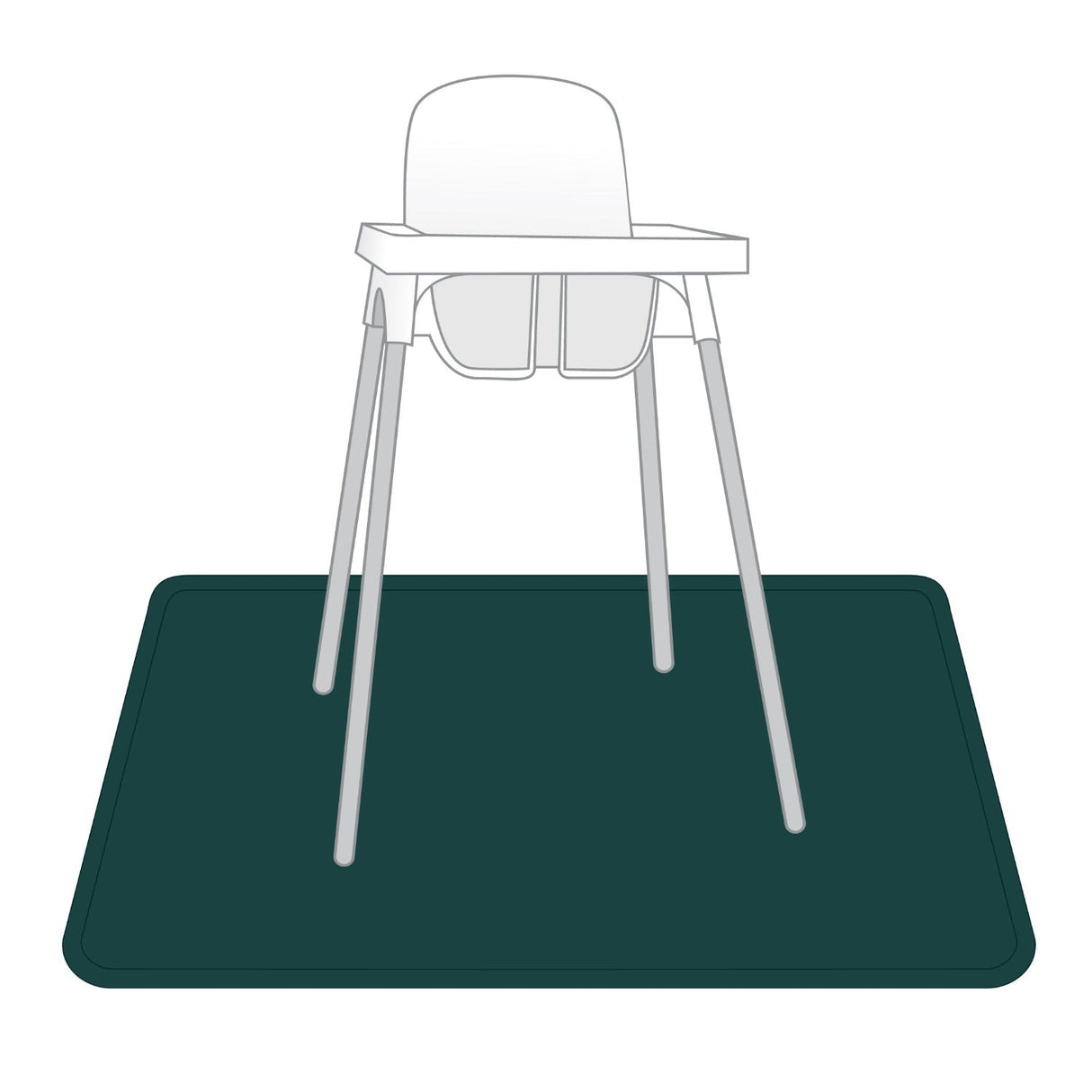 Solid Pine Minimalist Splash Mat - A Waterproof Catch-All for Highchair Spills and More! from BapronBaby