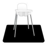 Solid Black Minimalist Splash Mat - A Waterproof Catch-All for Highchair Spills and More! from BapronBaby