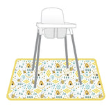 Busy Bees Splash Mat - A Waterproof Catch-All for Highchair Spills and More! from BapronBaby