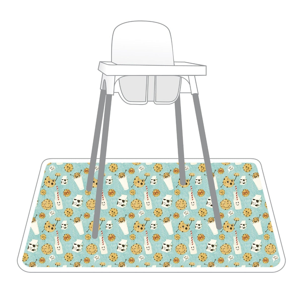 Cookies & Milk Splash Mat - A Waterproof Catch-All for Highchair Spills and More! from BapronBaby