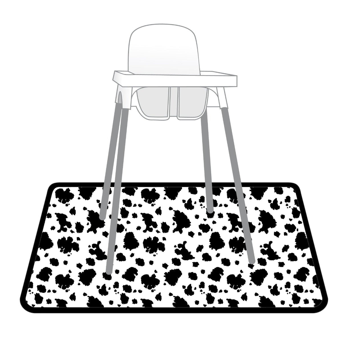 Cowhide Splash Mat - A Waterproof Catch-All for Highchair Spills and More! from BapronBaby