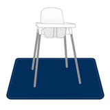 Solid Navy Minimalist Splash Mat - A Waterproof Catch-All for Highchair Spills and More! from BapronBaby