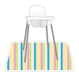 Rainbow Stripes Splash Mat - A Waterproof Catch-All for Highchair Spills and More! from BapronBaby