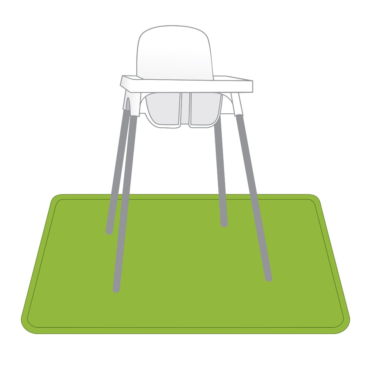Solid Ribbit Minimalist Splash Mat - A Waterproof Catch-All for Highchair Spills and More! SALE from BapronBaby