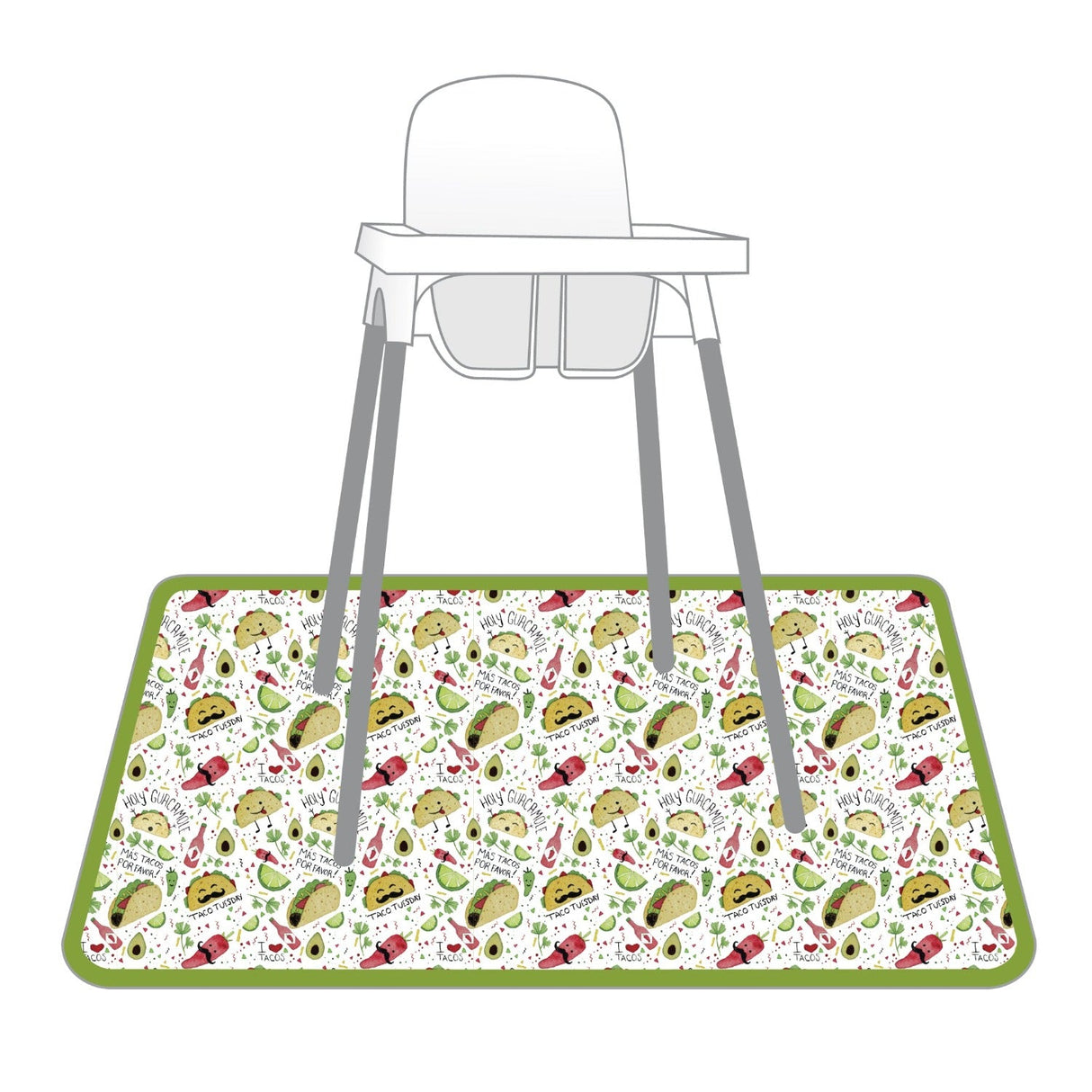 Taco Party Splash Mat - A Waterproof Catch-All for Highchair Spills and More! from BapronBaby