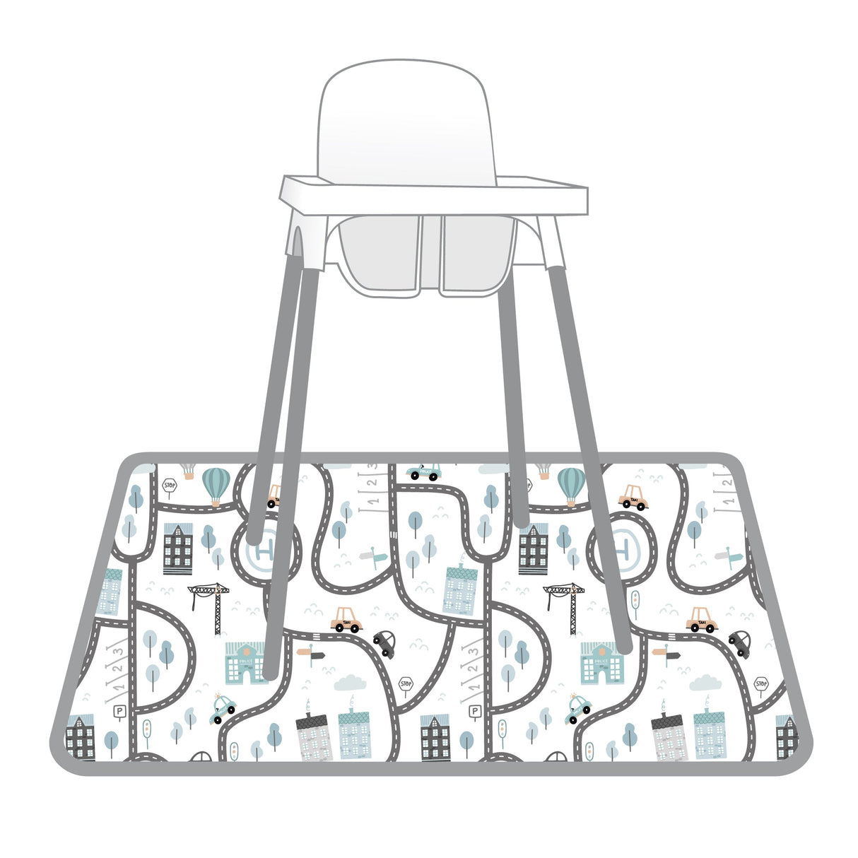 Tiny Town Splash Mat - A Waterproof Catch-All for Highchair Spills and More! from BapronBaby